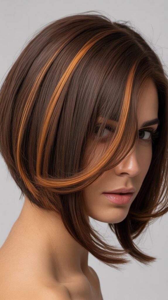 Disconnected Bob with Caramel Contrast