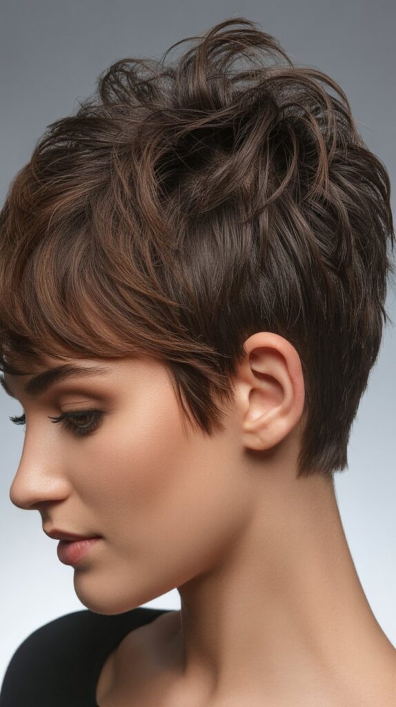 Messy Pixie with Crown Volume