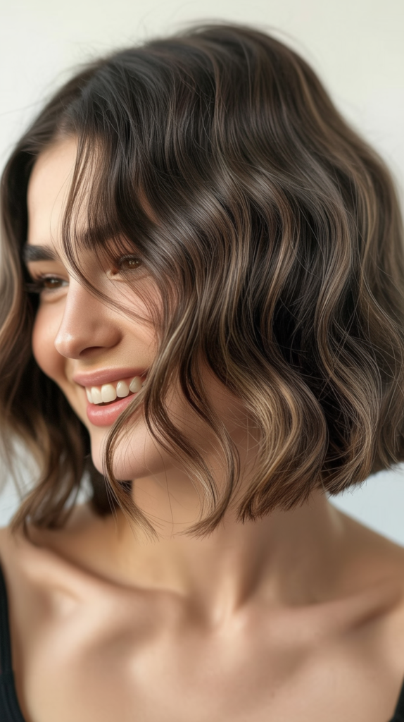 Wavy Bob with Blunt Ends
