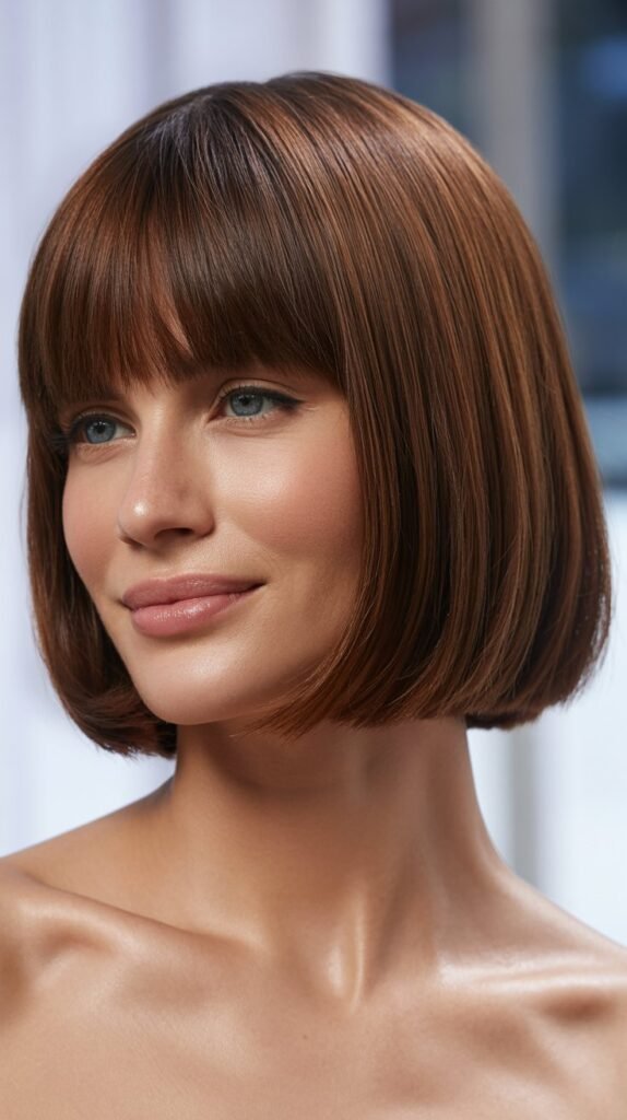 Chin-Length Bob with Bangs