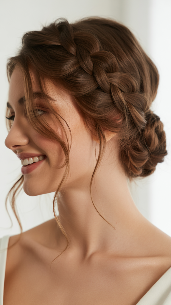 Wrapped Braid Low Bun