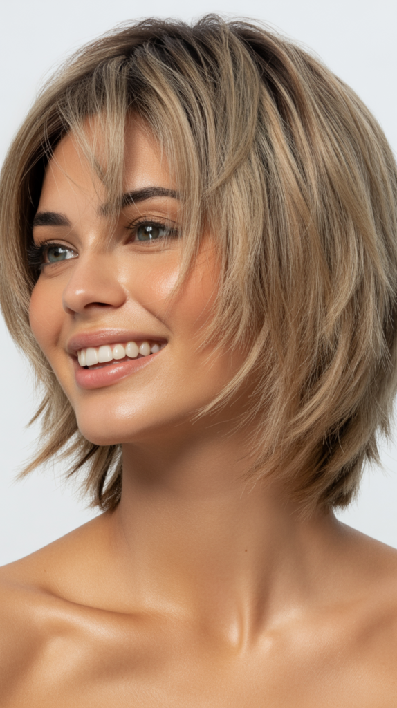 Choppy Bob with Razored Ends