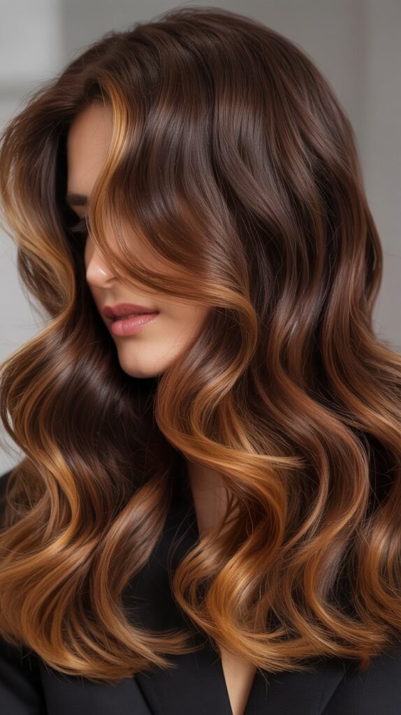 Rich Brunette with Tortoiseshell Highlights