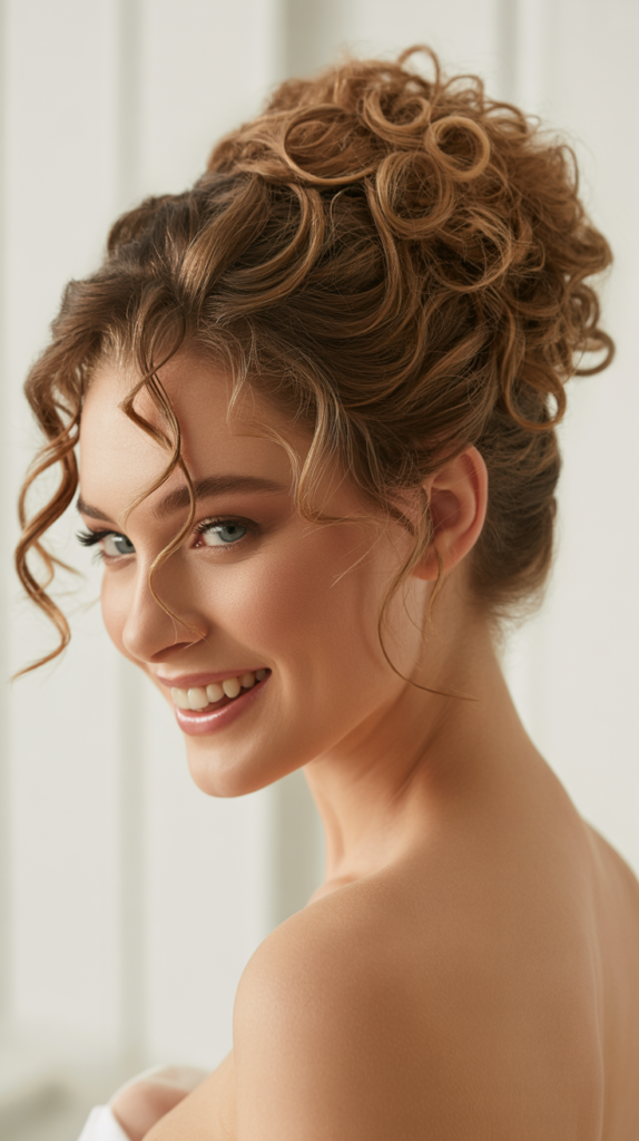 Messy Curly Chignon