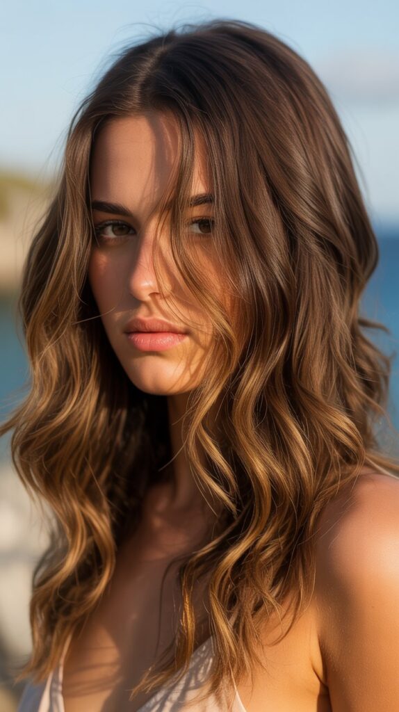 4. Honey-Kissed Chocolate Balayage