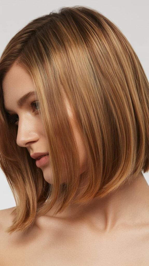  Long Bob with Subtle Layers and Highlights