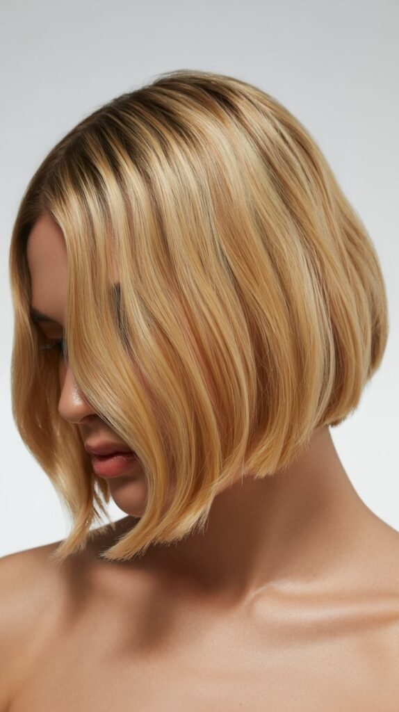 Angled Long Bob (A-Line Bob)