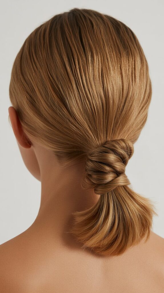 27 Elegant Greasy Hair Updo Hairstyles 8 The Low Ponytail Twist