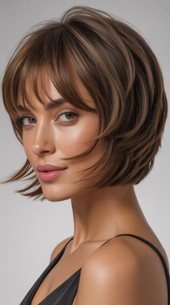 Shaggy Bob with Feathered Bangs