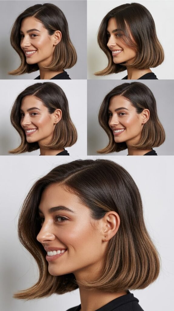 Bouncy Long Bob with Face-Framing Bangs