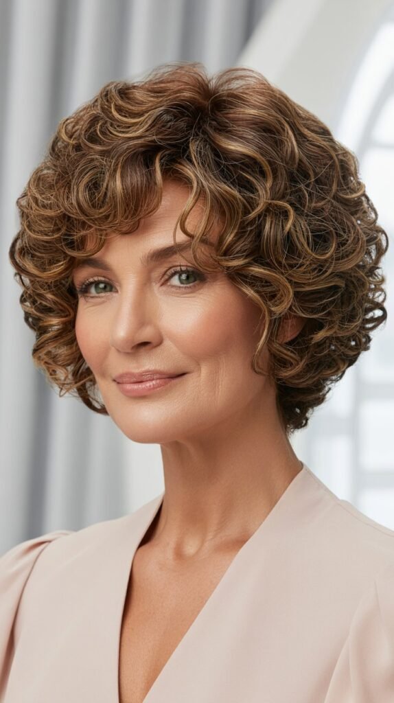 Stacked Curly Bob