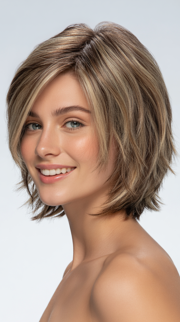 Choppy Bob with Face-Framing Layers