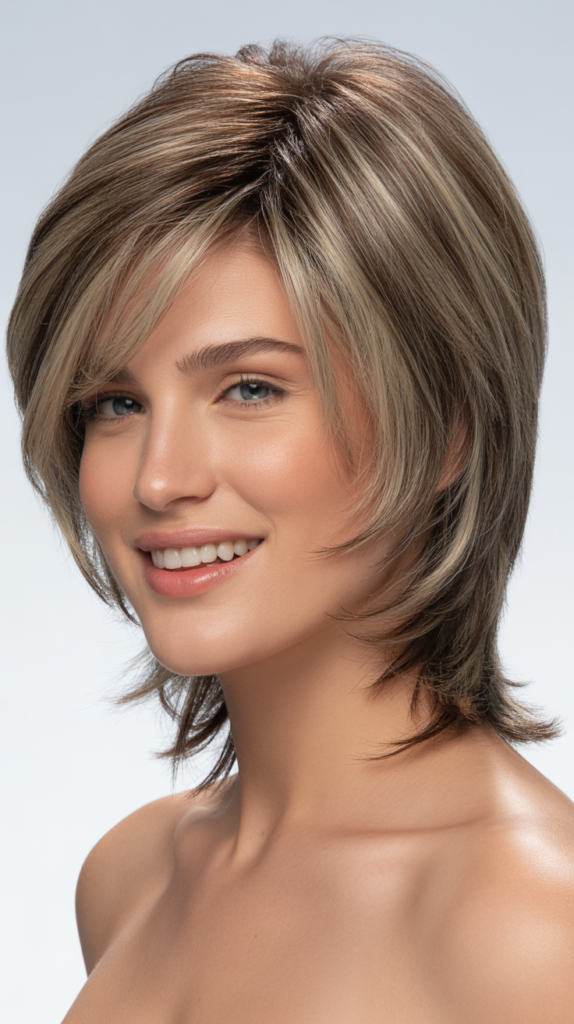 Feathered Layers Around Face