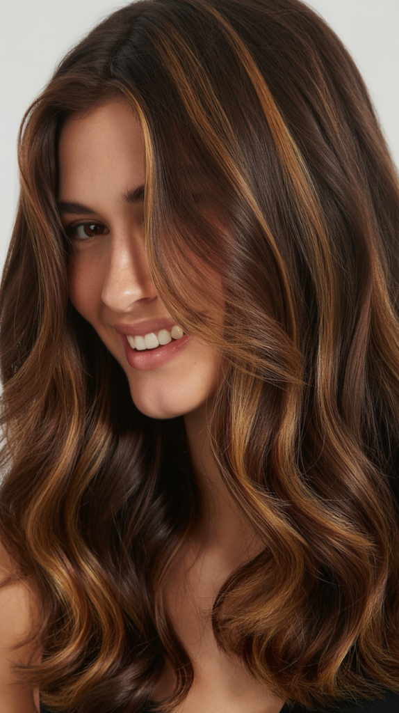 Espresso Brown with Caramel Highlights