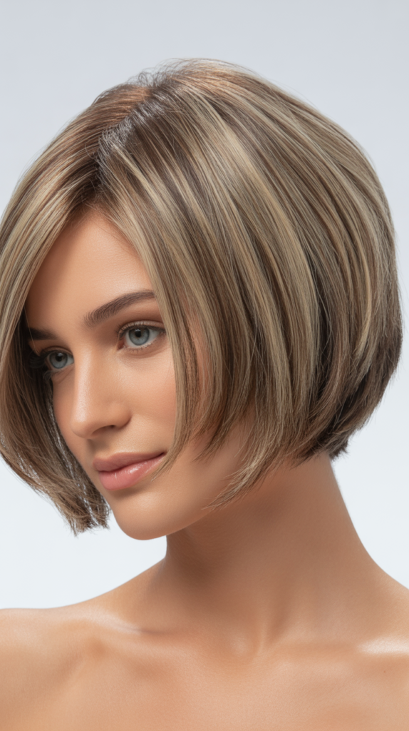 Soft Layered Stacked Bob for Natural Movement