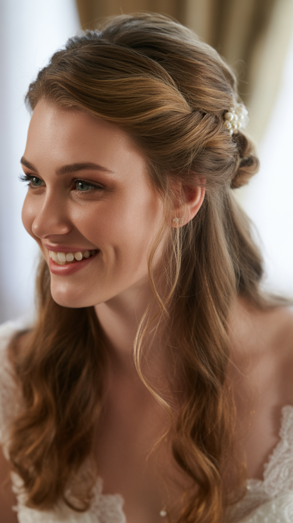 Romantic Twisted Updo Half-Up