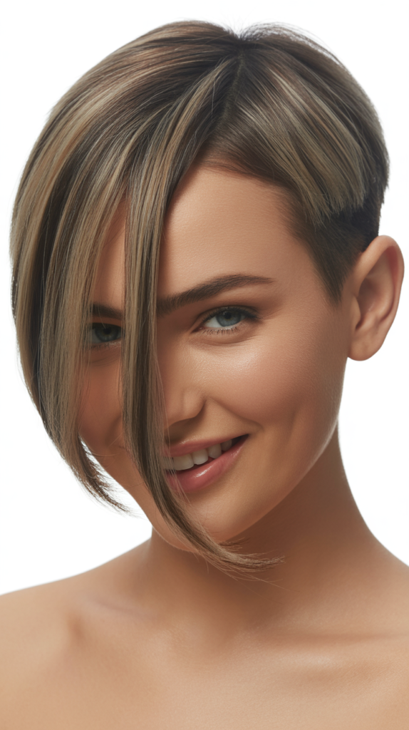 Asymmetrical Bob with Shaved Side