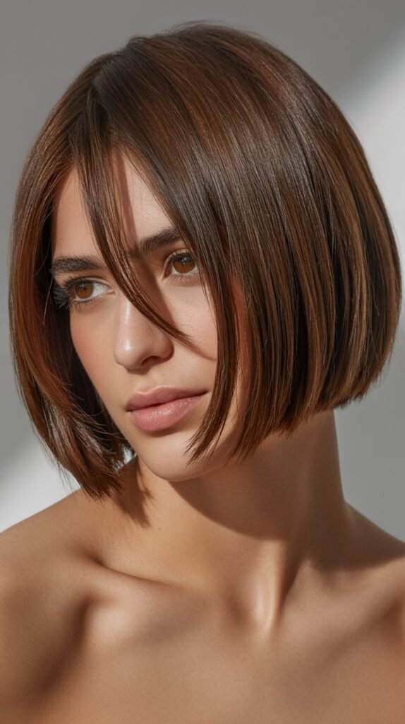 Wispy Bob with Delicate Curtain Bangs