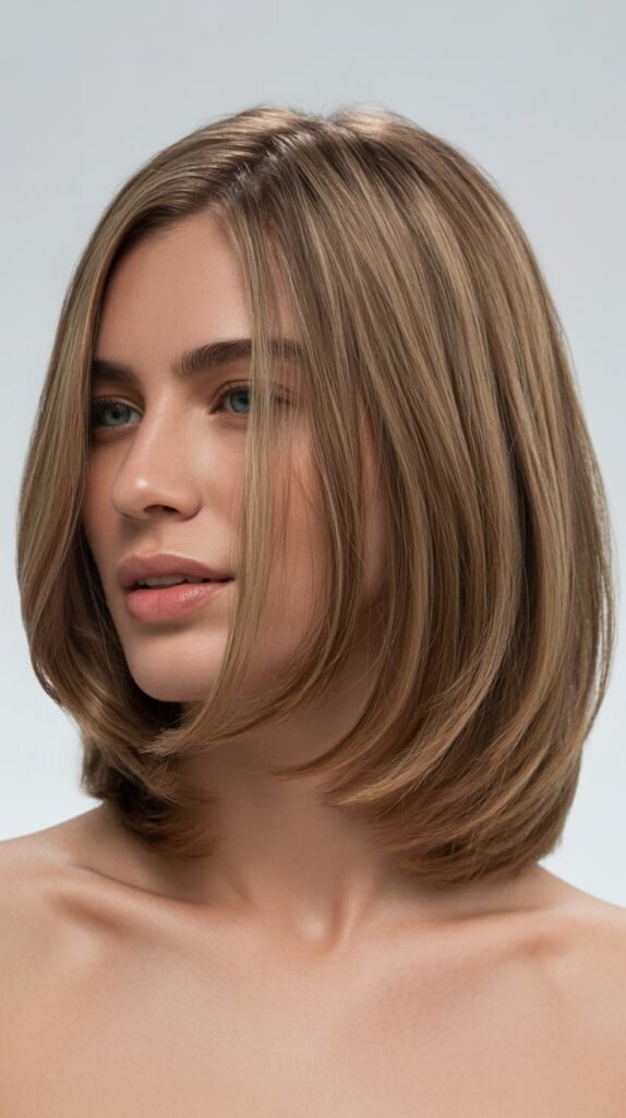 Soft Layered Long Bob for Fine Hair