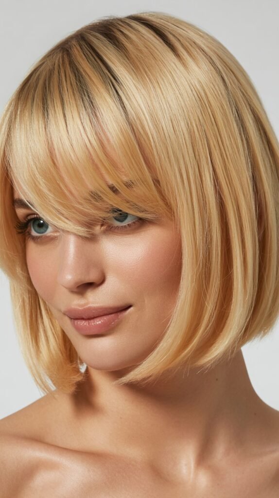 Bob with Side-Swept Bangs