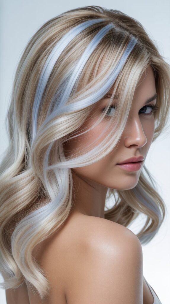 Blonde with Silver Highlights