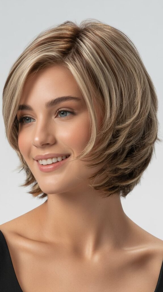 Wavy Inverted Bob with Soft Stacked Graduation