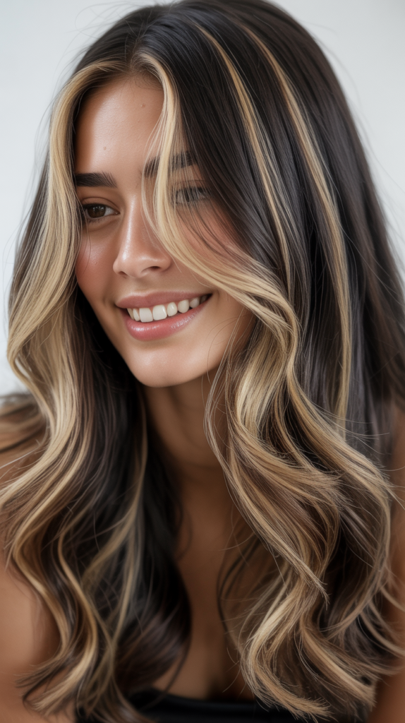 Blonde Highlights for Black Hair