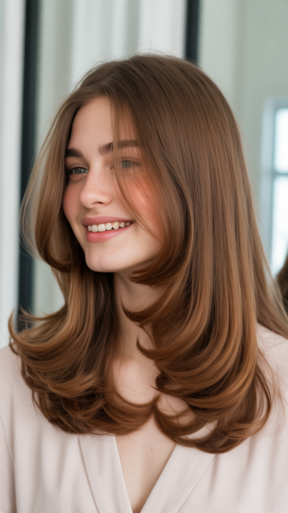  Long Hair with Soft A-Line Shape