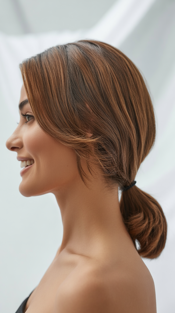 Style a Sleek Low Ponytail with Volume