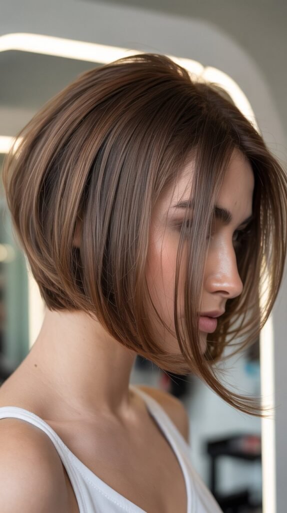 Fine Hair Angled Bob with Volume-Boosting Layers
