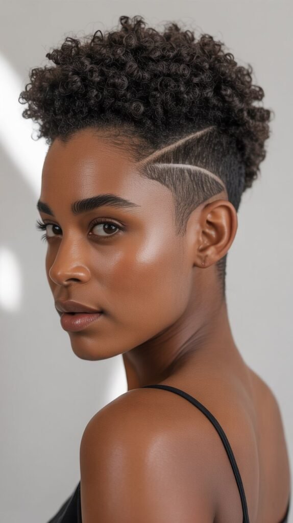 Natural TWA with Tapered Nape