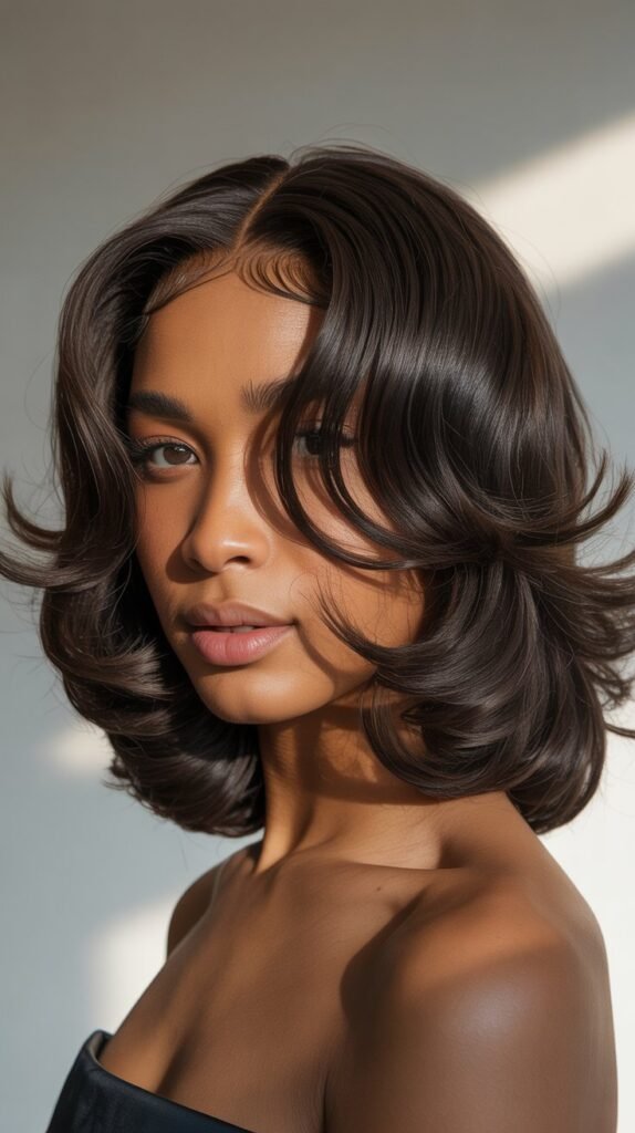 Shag Cut with Middle Part