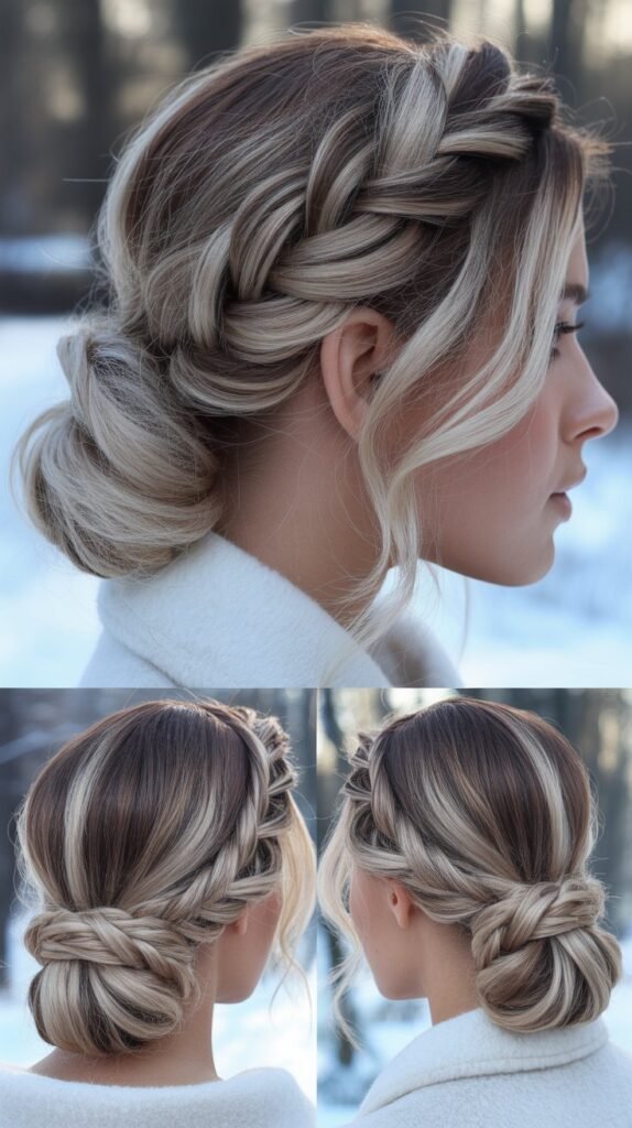 Ash-Blonde Highlights for Updos