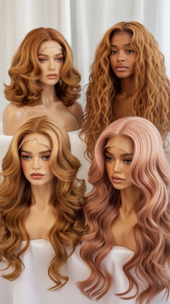 . Strawberry Blonde Wavy Wig