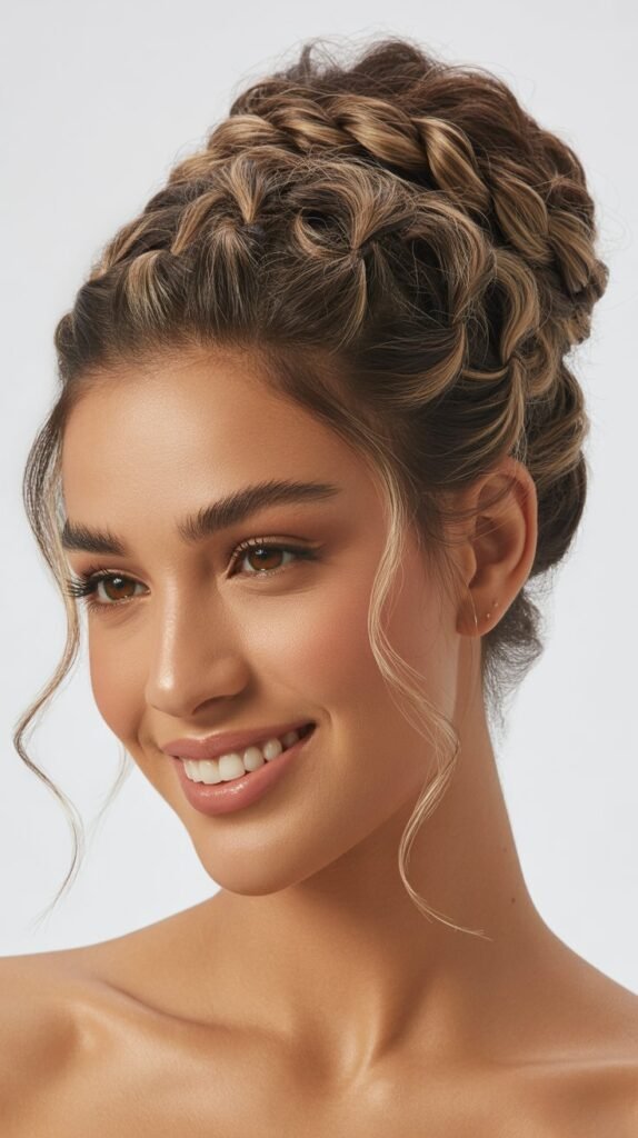  Hybrid Braid and Twist Updo Wig