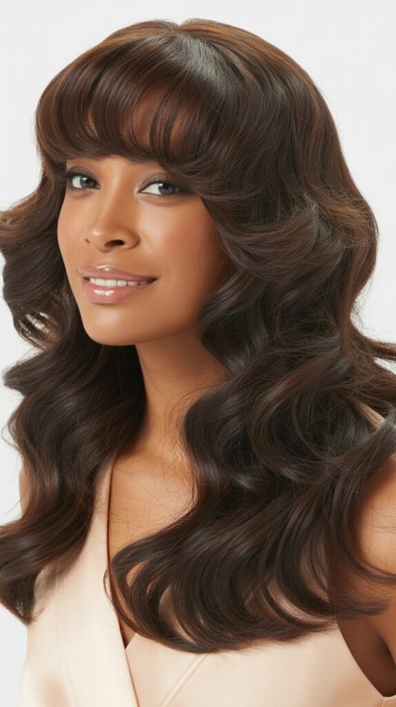 Soft Body Wave with Bangs