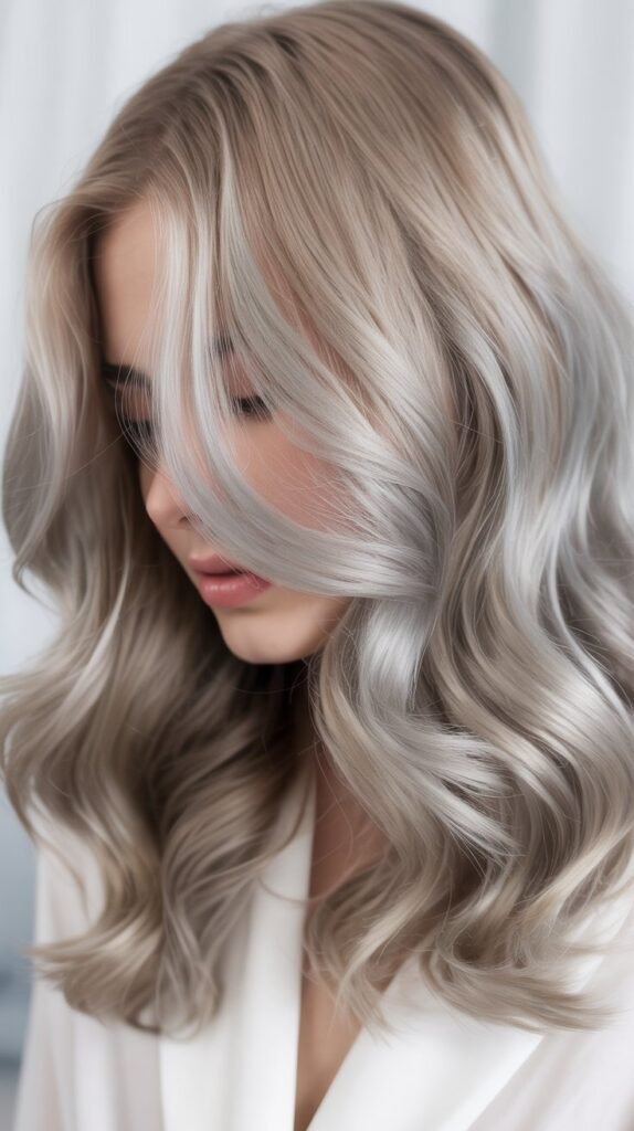 Ash Blonde with Silver Tones
