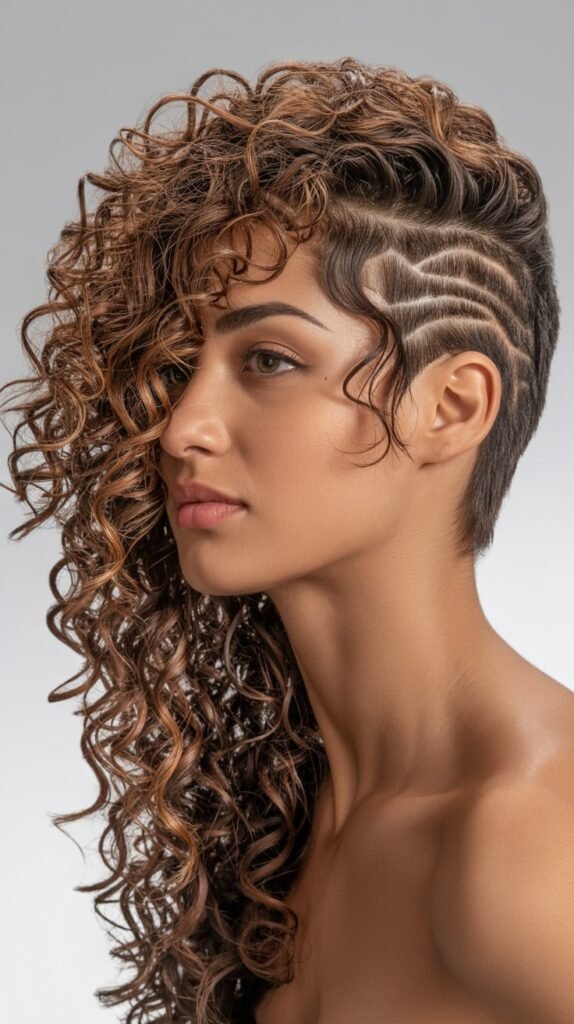 Long Curls with an Undercut