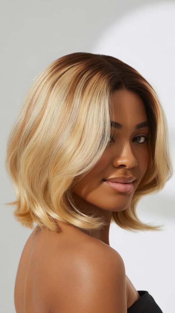 5. Blonde Balayage Lob