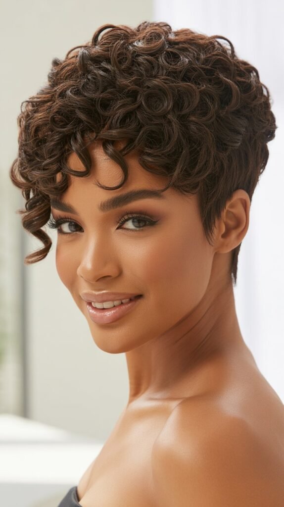 Tapered Curly Wig