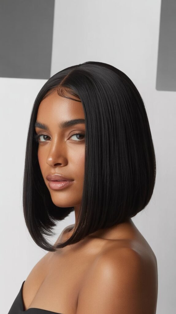  Sleek Bob with Blunt Cut