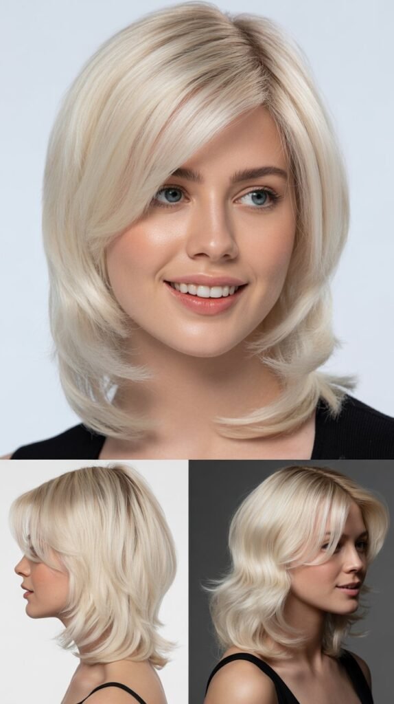 . Platinum Blonde Pixie with Dark Roots
