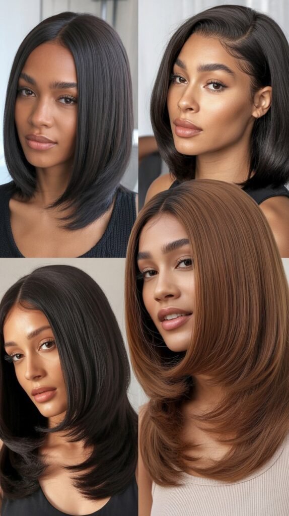 Layered Straight Wig for Movement