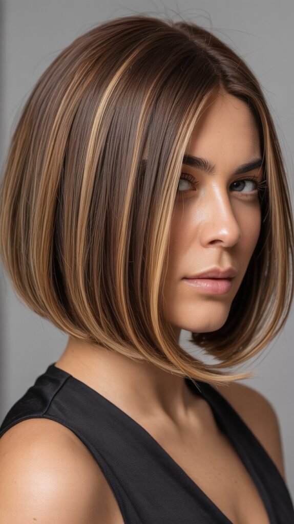 Angled Bob with Balayage