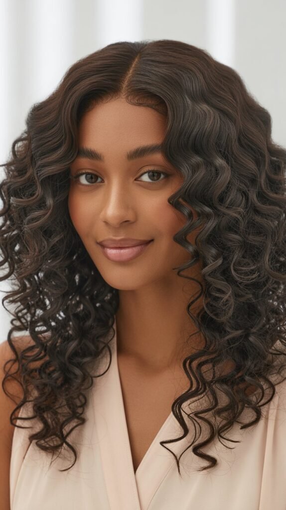 Soft Curl Middle Part