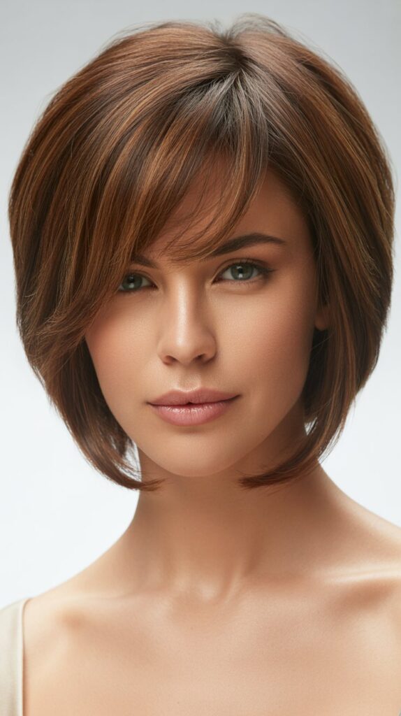 36 Choppy Bob Haircuts for Women in 2025 14 Choppy Bob with Side-Swept Bangs