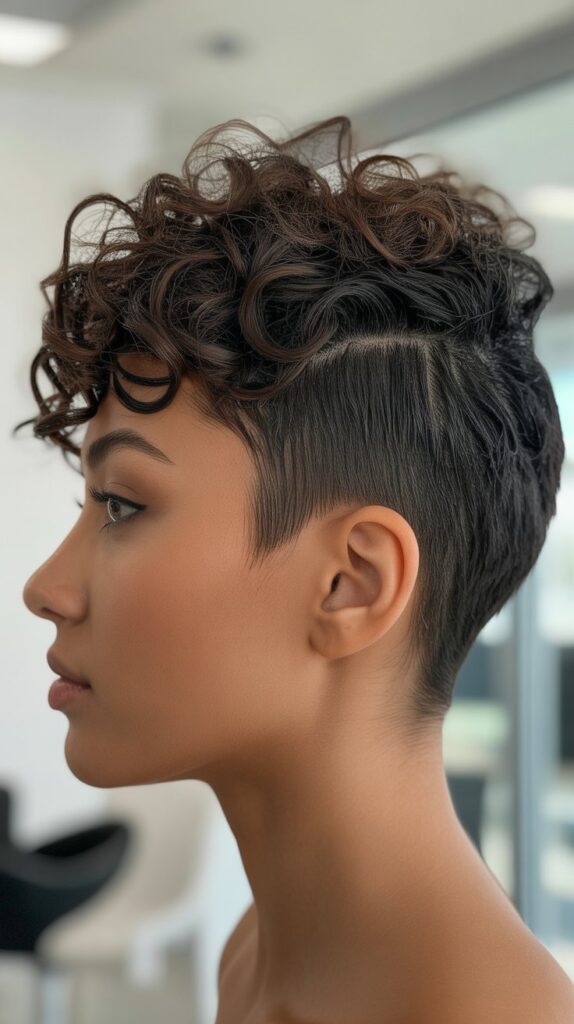 Transform Your Look: 25+ Stunning Curly Hairstyles For Round Faces 2 High Volume Crown With Tapered Sides