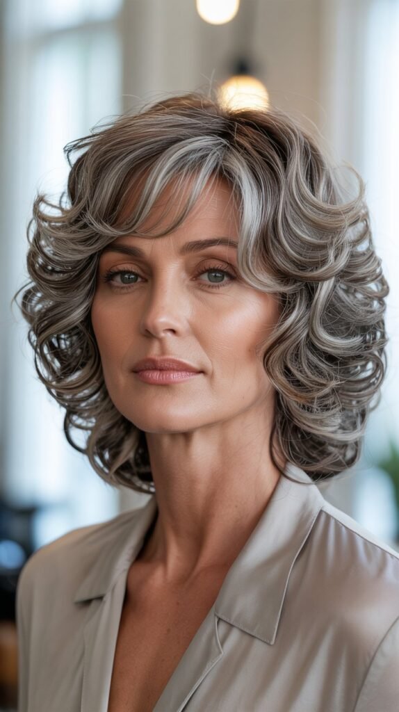 Shoulder-Length Shag with Curls