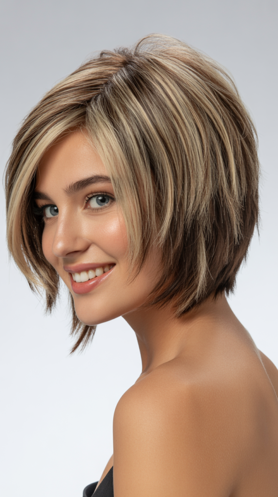 Asymmetrical Choppy Bob