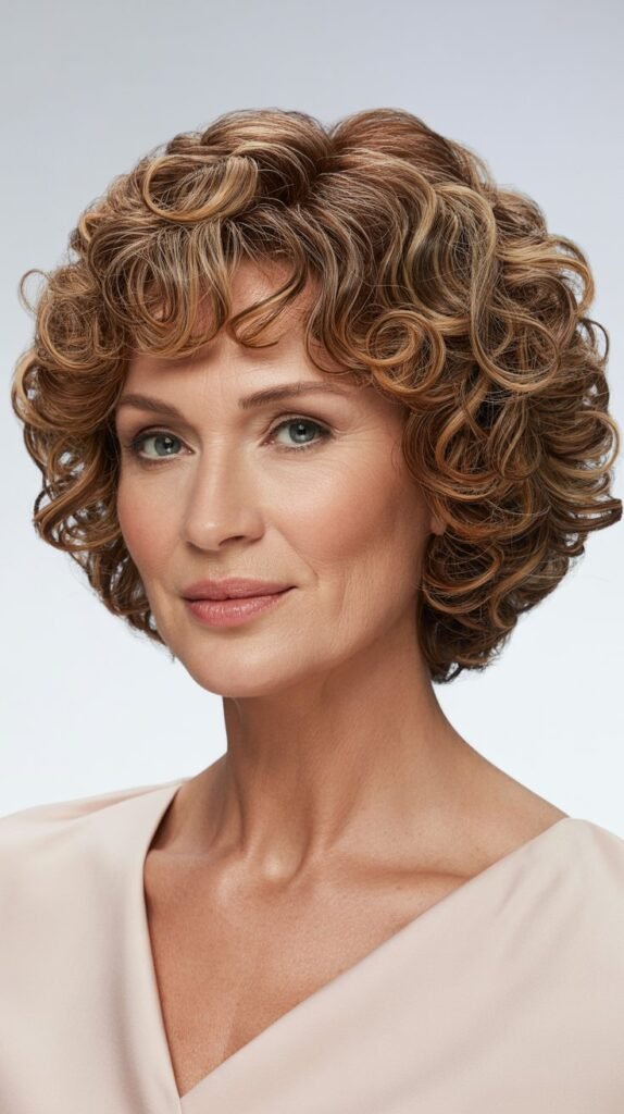Rounded Curly Bob